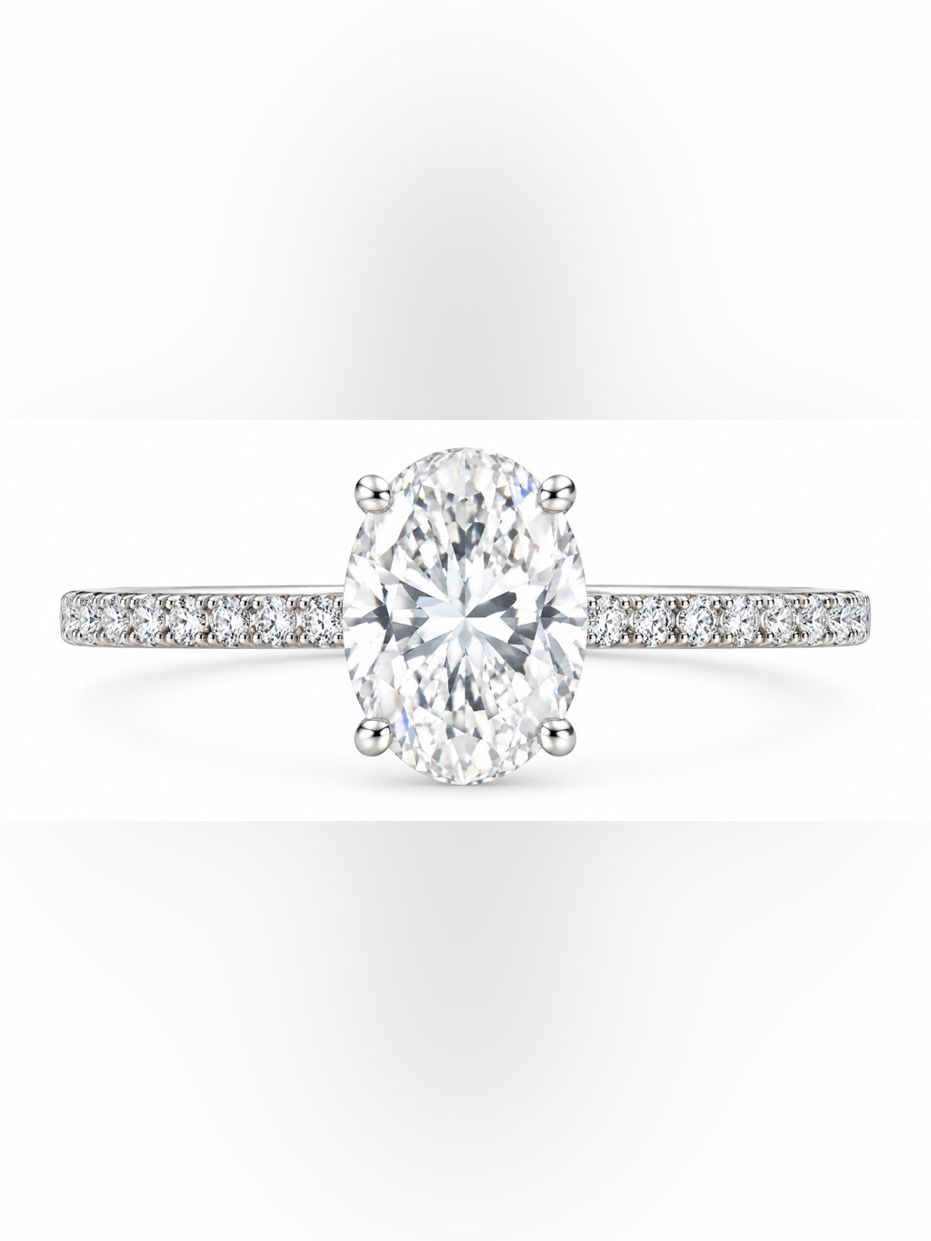 Stunning 215 Ct Moissanite Diamond Oval Engagement Ring 5